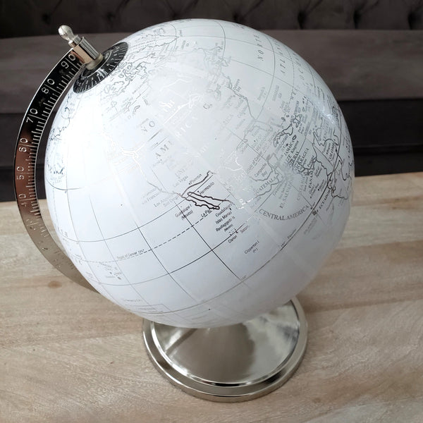10 inch silver globe