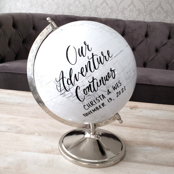 10 inch silver globe