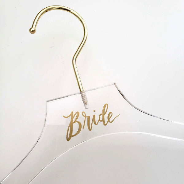 Acrylic Bride Hanger for Wedding Dress