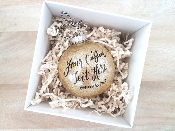 Gold Personalized Christmas Ornament