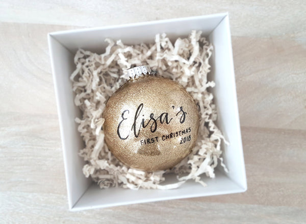 Baby's first christmas personalized ornament gift