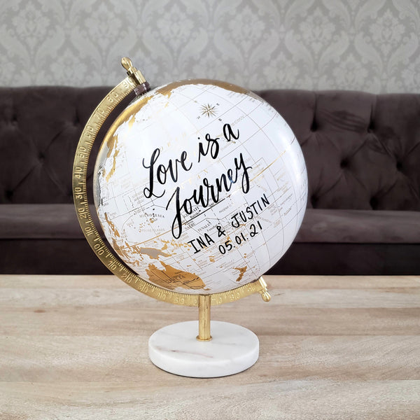 Marble Globe Guest Book