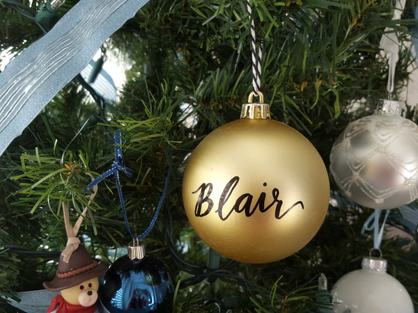 3.25" Personalized Gold Bauble