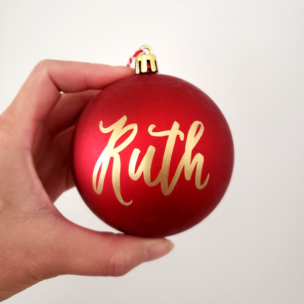 3.25" Personalized Red Bauble