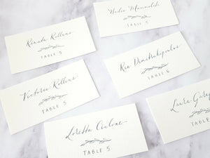 The difference between Place Cards and Escort Cards