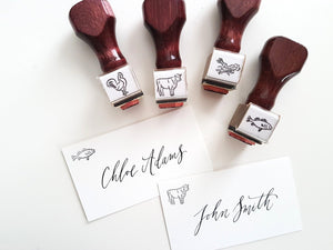 meal choice rubber stamps