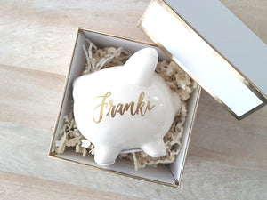 personalized piggy bank gift