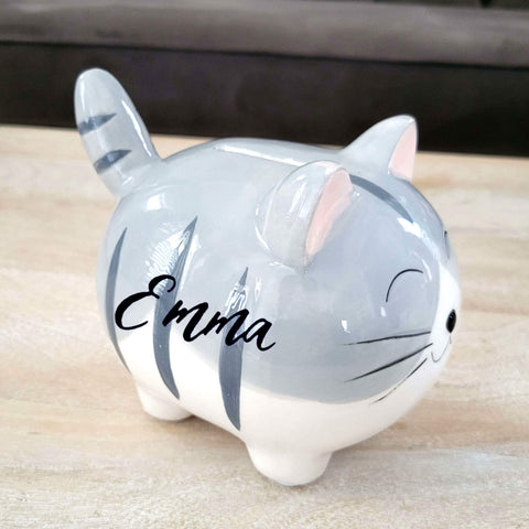 Cat Piggy Bank Personalized gift