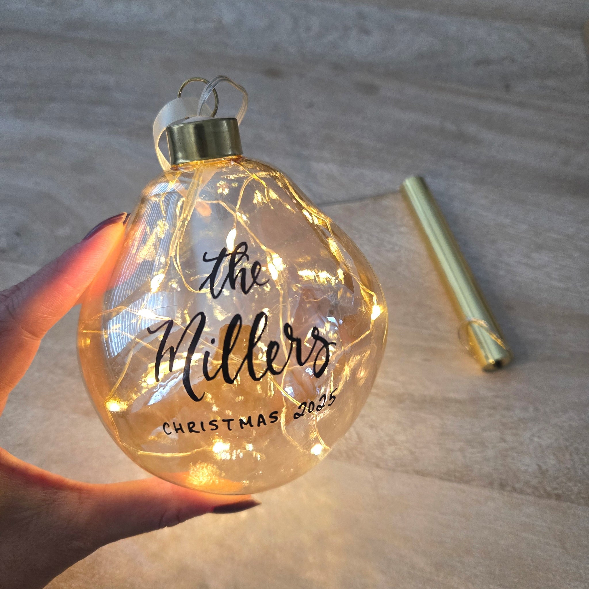 Glass LED Light up ornament