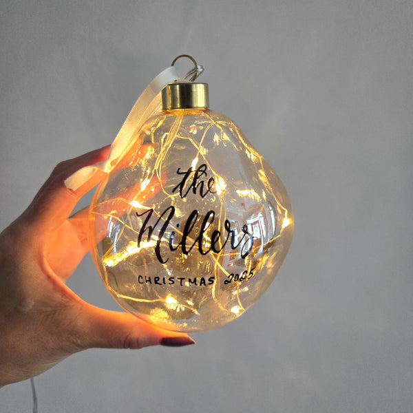 Glass LED Light up ornament
