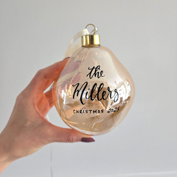 Glass LED Light up ornament