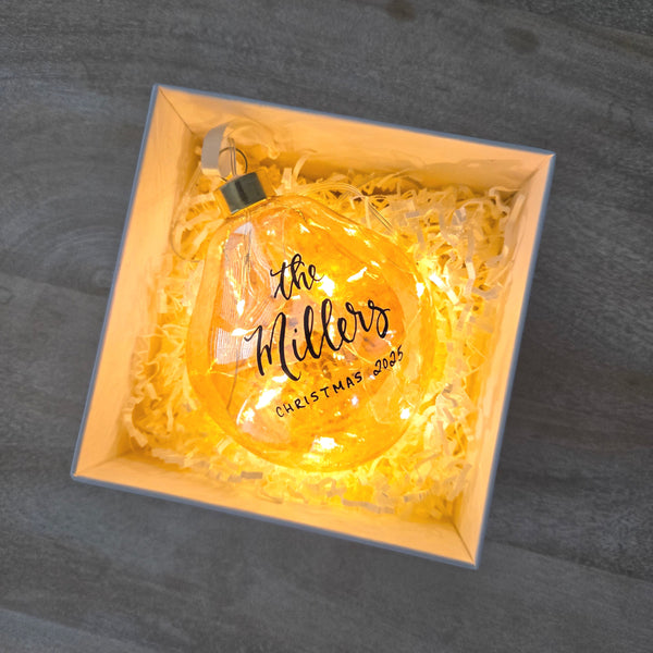 Glass LED Light up ornament