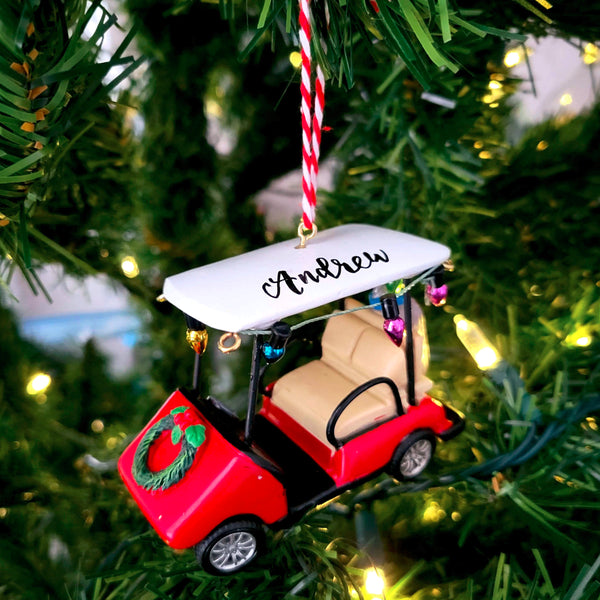 Golf Cart Christmas Ornament
