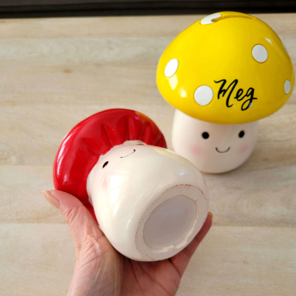 Toadstool piggy bank