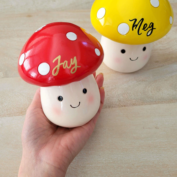 Toadstool piggy bank