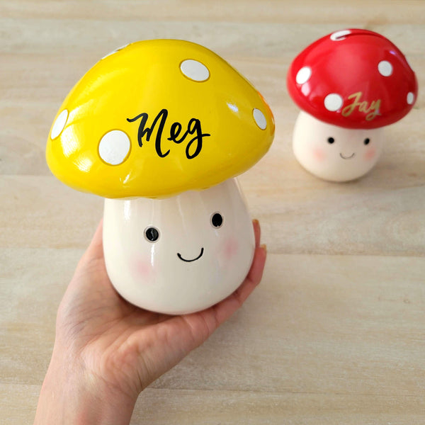 Toadstool piggy bank