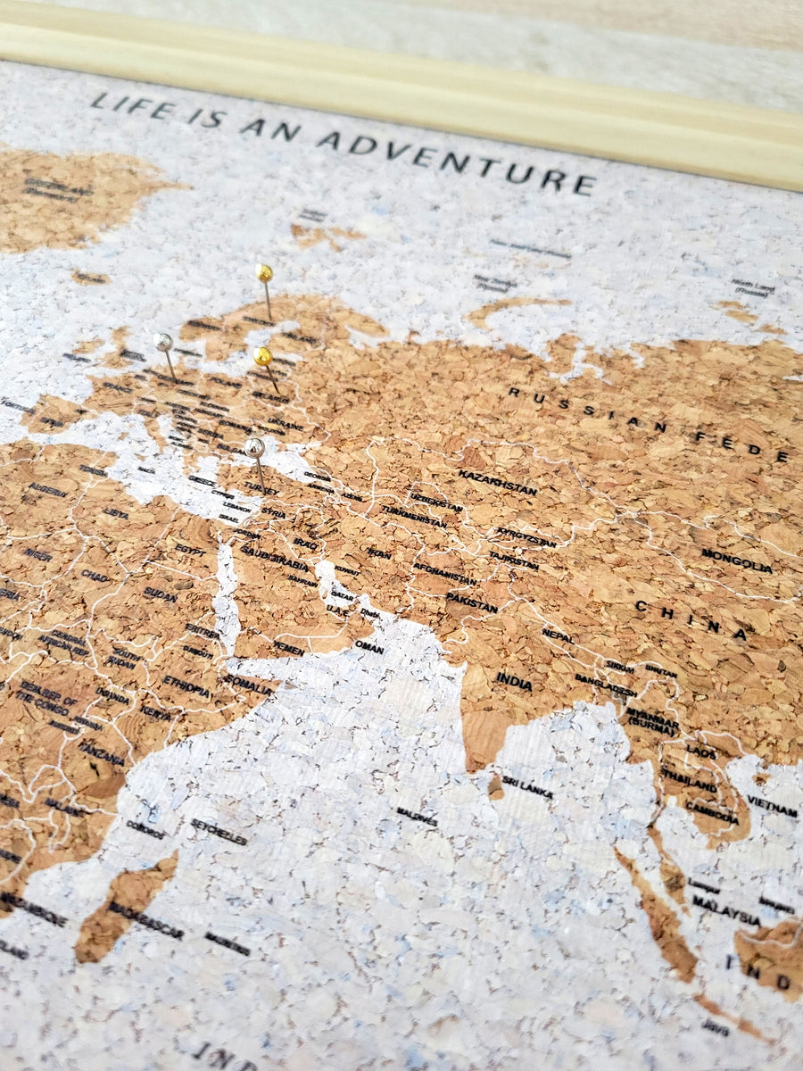 Push Pin World Map Personalized Gift – The Lettering Studio