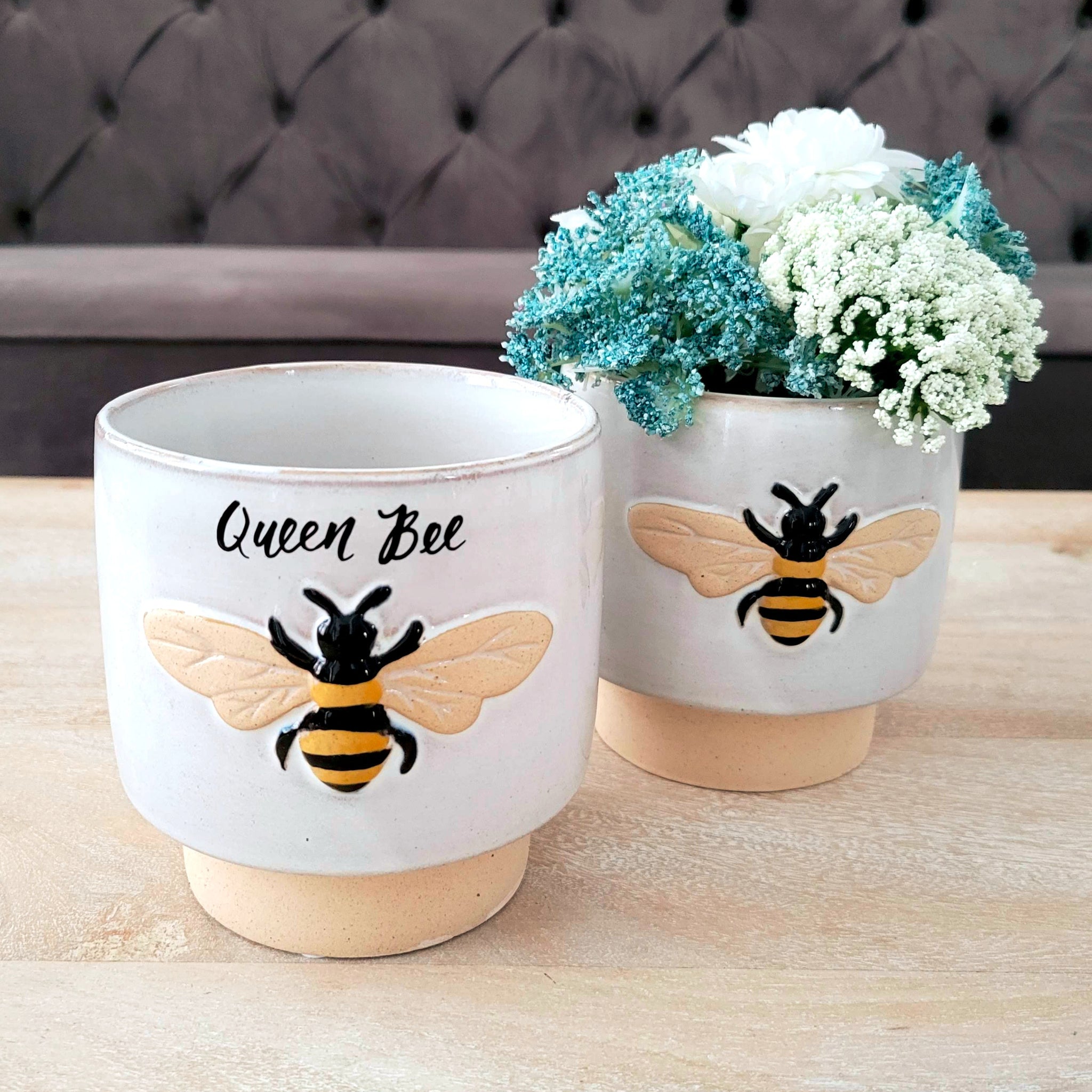 bee plant pot Personalized Bee Planter Farmhouse Summer Decor
