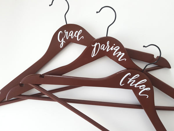 Cherry personalized bridesmaid hangers
