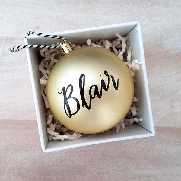 3.25" Personalized Gold Bauble