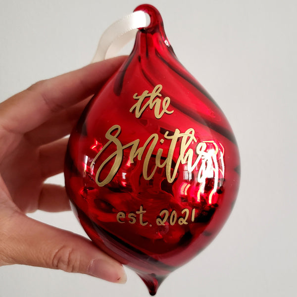 Personalized Newlywed Ornament Gift