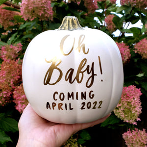 Oh Baby Pumpkin Pregnancy Announcement
