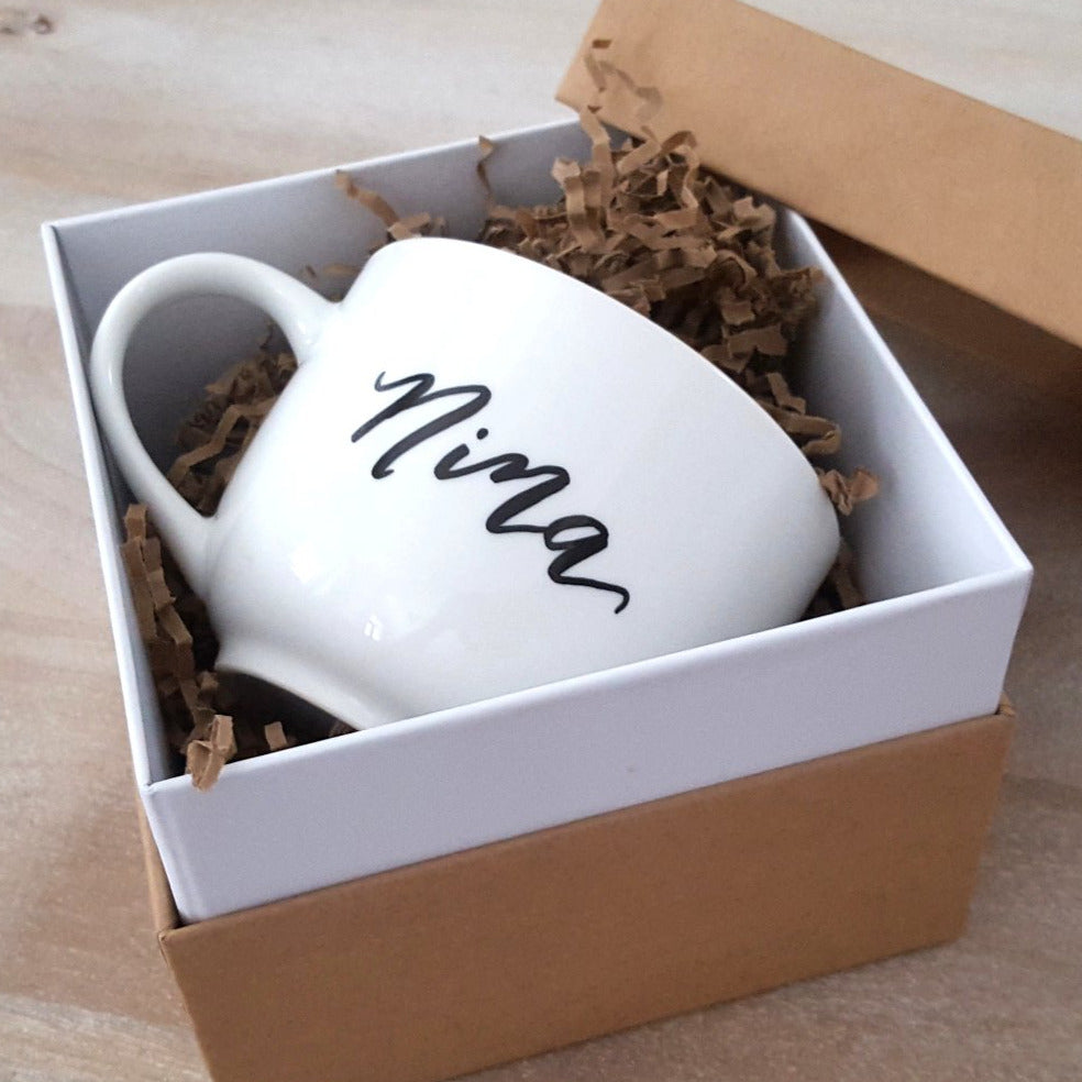 personalized mug in gift box