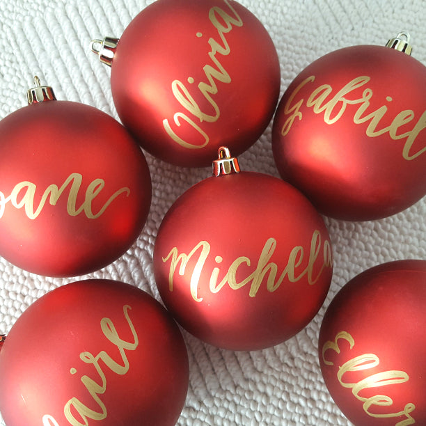 3.25" Personalized Red Bauble