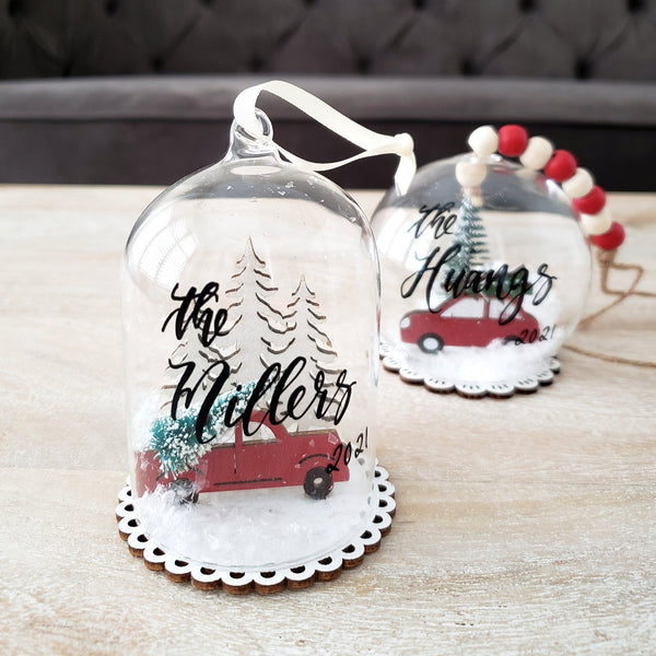 Red Car Truck Christmas Ornament